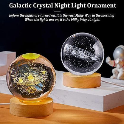 3D Crystal Lamp Ball | Elegant Decorative Lighting for Home & Office