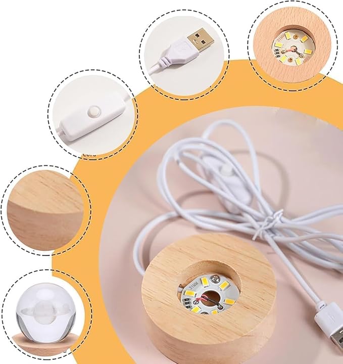 3D Crystal Lamp Ball | Elegant Decorative Lighting for Home & Office