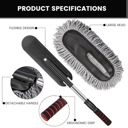 Car Cleaning Duster with Extendable Handle