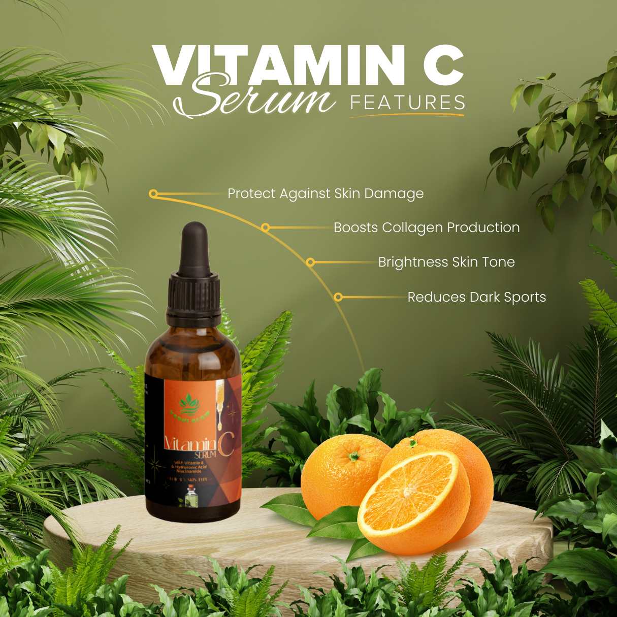 Brightening Vitamin C Face Serum | Vitamin C & Hyaluronic Acid