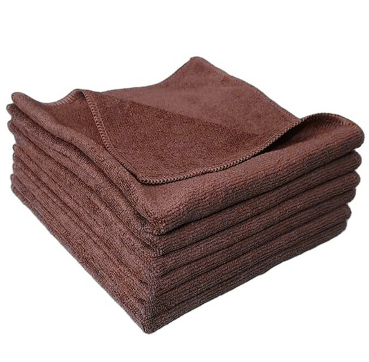 Premium Microfiber Cleaning Napkin – Ultra Soft & Highly Absorbent (Pack of 3, Dark Blue & Brown)